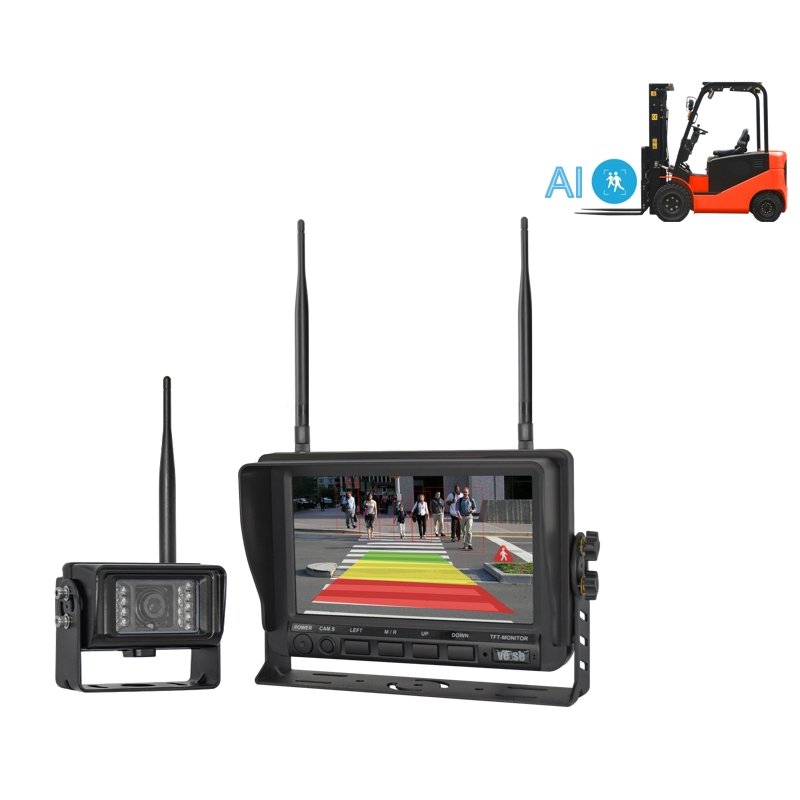 VEISE Vehicle Camera AHD 1080 AI Reverse Alarm Pedestrian & Car Detection Collision Warning Wireless AI Camera Blind Spot System